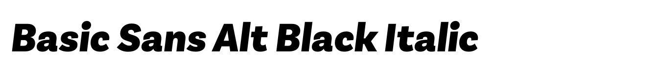 Basic Sans Alt Black Italic